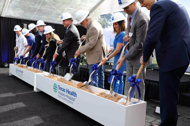 Texas Health Huguley Executives at Groundbreaking Ceremony