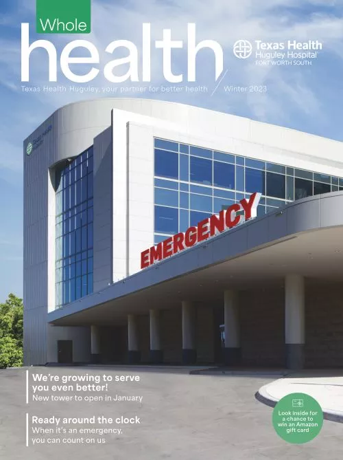 Magazine cover of the new Critical Care Tower at Texas Health Huguley Hospital Fort Worth South